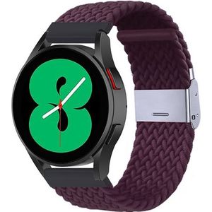 Braided nylon bandje - Donkerpaars - Huawei Watch GT 2 / GT 3 / GT 4 - 46mm