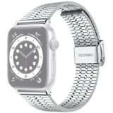 Apple watch Metalen bandje - Zilver - Geschikt voor Apple watch 42mm / 44mm / 45mm / 49mm