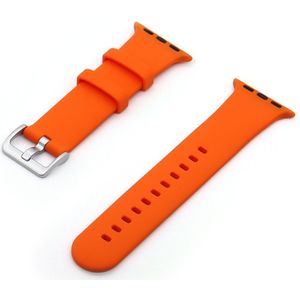 Apple watch Rubberen sportbandje met gesp - Oranje - Geschikt voor Apple Watch 38mm / 40mm / 41mm / 42mm - Apple watch bandjes