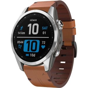 Garmin Leren bandje - Bruin - Garmin Fenix 7S / 6S / 5S & Instinct 2s