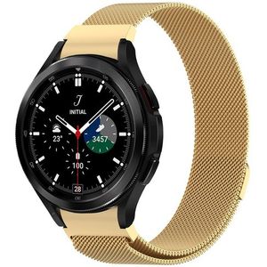 Samsung Samsung Galaxy Watch 4 Classic - 42mm / 46mm - Milanese bandje (ronde connector) - Goud