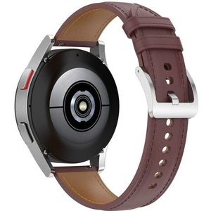 Samsung Luxe leren bandje - Donkerbruin - Samsung Galaxy Watch 3 - 41mm