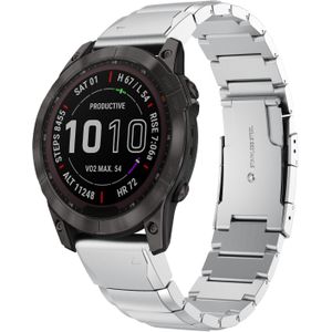 Stainless steel schakelband - Zilver - Garmin Fenix 7X / 6X / 5X