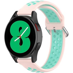 Samsung Siliconen sportbandje met gesp - Roze + turquoise - Samsung Galaxy Watch 4 - 40mm / 44mm