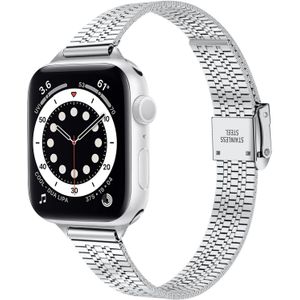 Apple watch Stainless steel slim fit bandje - Zilver - Geschikt voor Apple Watch 38mm / 40mm / 41mm