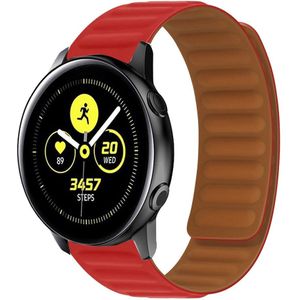 Samsung Siliconen Loop bandje - Rood - Samsung Galaxy Watch Active 2