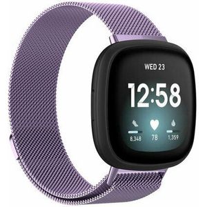 Fitbit Versa 3/4 & Sense 1/2 milanese bandje - Small - Paars