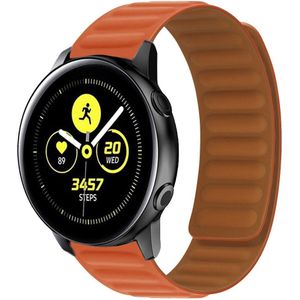 Samsung Siliconen Loop bandje - Oranje - Samsung Galaxy Watch Active 2