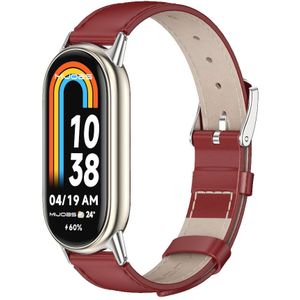 Echt leren bandje - Rood - Xiaomi Smart band 8