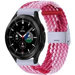 Samsung Braided nylon bandje - Roze gemêleerd - Samsung Galaxy Watch 4 Classic - 42mm / 46mm