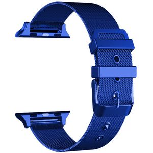 Milanese met gesp bandje - Blauw - Geschikt voor Apple Watch 42mm / 44mm / 45mm / 49mm