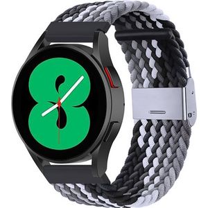Braided nylon bandje - Grijs / zwart - Xiaomi Mi Watch / Xiaomi Watch S1 / S1 Pro / S1 Active / Watch S2