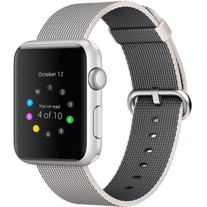 Apple watch Nylon bandje - Grijs - Geschikt voor Apple Watch 38mm / 40mm / 41mm - Apple watch bandjes