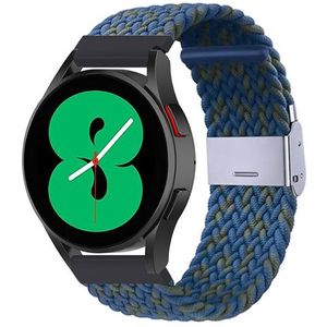 Braided nylon bandje - Blauw / groen gemêleerd - Huawei Watch GT 2 / GT 3 / GT 4 - 46mm