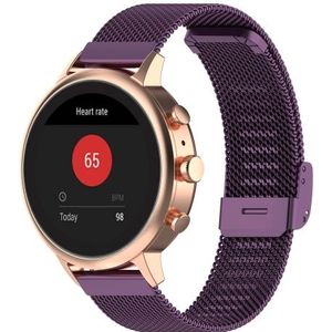 Garmin Garmin Venu 3s / Vivoactive 4s / Venu 2s / Vivomove 3s / Forerunner 255s - Milanese bandje met klemsluiting - Paars