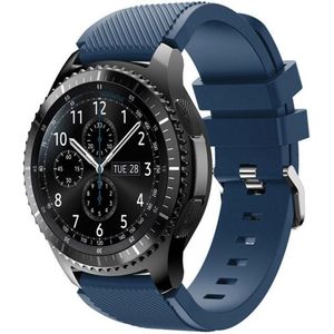 Samsung Siliconen sportbandje - Donkerblauw - Geschikt voor Samsung Galaxy Watch 3 (45mm) - Galaxy Watch 46mm - Samsung Gear S3 Classic & Frontier