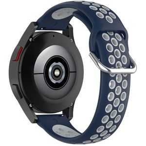 Samsung Siliconen sportbandje met gesp - Donkerblauw + grijs - Samsung Galaxy Watch 3 - 41mm
