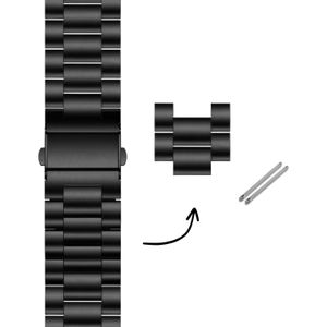 Stalen schakels - 22mm banden - Zwart