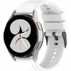 Samsung Siliconen gesp bandje - Wit - Samsung Galaxy Watch 6 - 40mm & 44mm