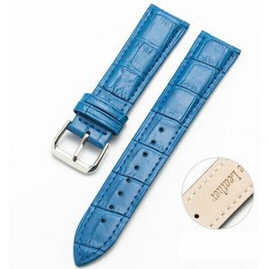 Crocodile leren bandje - Blauw - Huawei Watch GT 2 & GT 3 - 42mm