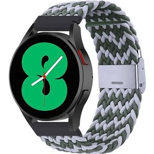 Braided nylon bandje - Groen / grijs - Huawei Watch GT 2 / GT 3 / GT 4 - 46mm