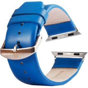 Kakapi leren bandje met gesp - Blauw - Geschikt voor Apple watch bandje 38mm / 40mm / 41mm