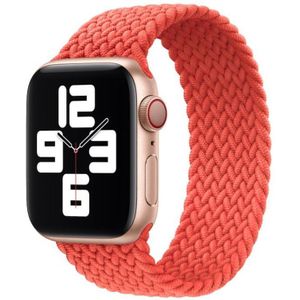 Apple watch Braided Solo Loop nylon bandje - Maat: M - Zacht oranje - Geschikt voor Apple Watch 38mm / 40mm / 41mm - Apple watch bandjes