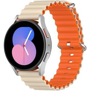 Samsung Ocean Style bandje - Beige / oranje - Samsung Galaxy Watch 3 - 41mm