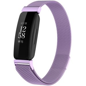 Fitbit Inspire 2 & Ace 3 Milanese bandje - Maat: Small  - Lila