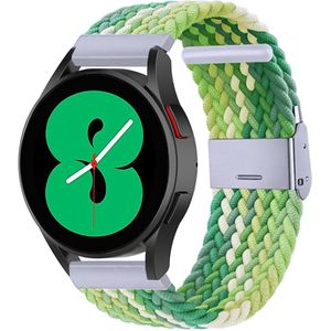 Samsung Braided nylon bandje - Groen / lichtgroen - Samsung Galaxy Watch 4 - 40mm / 44mm