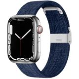 Apple watch Canvas Limited Edition bandje - Donkerblauw - Geschikt voor Apple Watch 42mm / 44mm / 45mm / 49mm