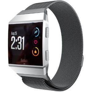 Fitbit Ionic Milanese bandje - Maat: Large - Zwart