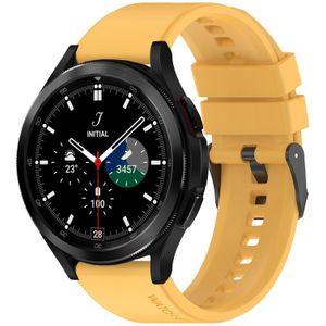 Samsung Siliconen gesp bandje - Geel - Samsung Galaxy Watch 4 Classic - 42mm & 46mm