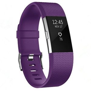 Fitbit Charge 2 sportbandje - Maat: Large - Paars