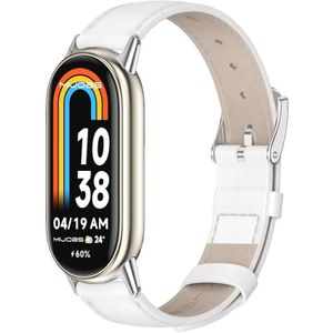 Echt leren bandje - Wit - Xiaomi Smart band 8