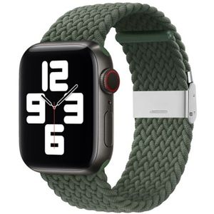 Braided nylon bandje - Groen - Geschikt voor Apple Watch 38mm / 40mm / 41mm