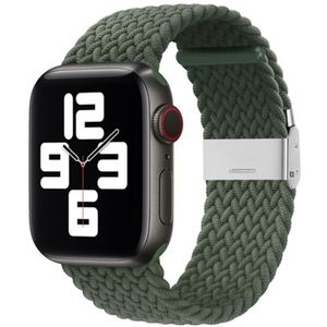 Apple watch Braided nylon bandje - Groen - Geschikt voor Apple Watch 38mm / 40mm / 41mm / 42mm - Apple watch bandjes