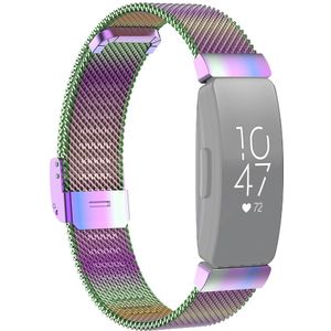 Fitbit Inspire Milanese bandje met gesp - Maat: Large  - Multi