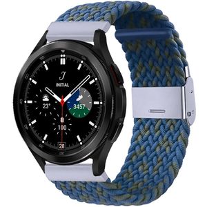 Samsung Braided nylon bandje - Blauw / groen gemêleerd - Samsung Galaxy Watch 4 Classic - 42mm / 46mm
