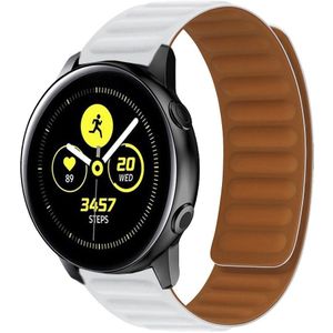 Samsung Siliconen Loop bandje - Wit - Samsung Galaxy Watch Active 2