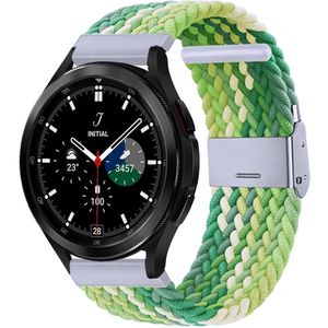 Samsung Braided nylon bandje - Groen / lichtgroen - Samsung Galaxy Watch 4 Classic - 42mm / 46mm