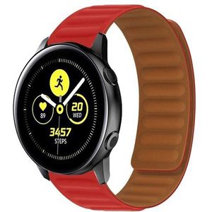 Samsung Siliconen Loop bandje - Rood - Samsung Galaxy Watch - 42mm