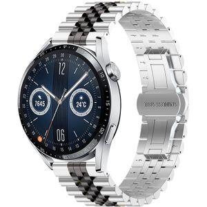 Stalen band - Zilver / zwart - Huawei Watch GT 2 / GT 3 / GT 4 - 46mm