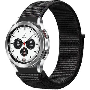 Samsung Sport Loop nylon bandje - Zwart gemêleerd - Samsung Galaxy Watch 4 Classic - 42mm / 46mm