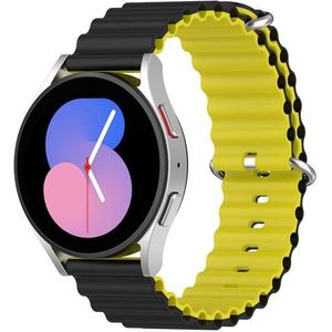 Samsung Ocean Style bandje - Zwart / geel - Samsung Galaxy Watch 3 - 41mm