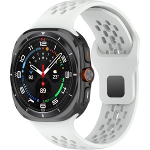 Samsung Siliconen sportband Holes Style - Wit - Samsung Galaxy Watch Ultra 47mm