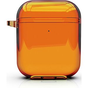 AirPods hoesje van By Qubix - AirPods 1/2 hoesje Fluorescent series - hard case - oranje
