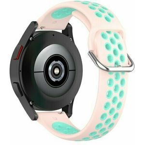 Siliconen sportbandje met gesp - Roze + turquoise - Huawei Watch GT 2 / GT 3 / GT 4 - 46mm