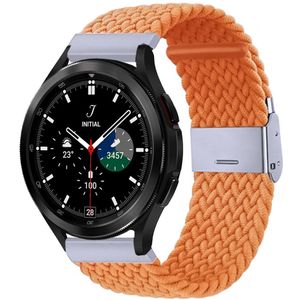 Samsung Braided nylon bandje - Oranje - Samsung Galaxy Watch 4 Classic - 42mm / 46mm