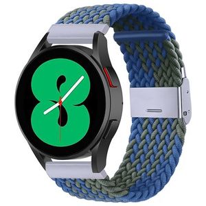 Samsung Braided nylon bandje - Groen / blauw - Samsung Galaxy Watch Active 2